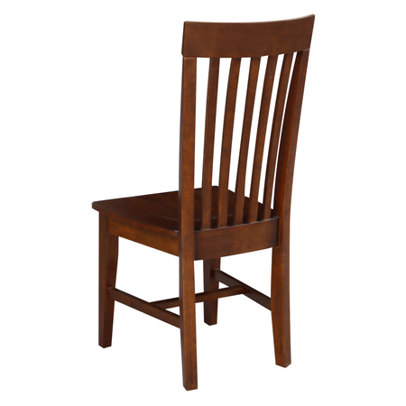 International Concepts Set of 2 Tall Mission Chairs, Espresso C581-465P